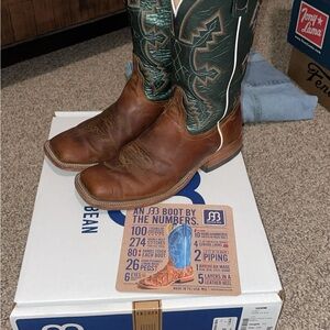Anderson Bean Brown and Green Cowboy Boots